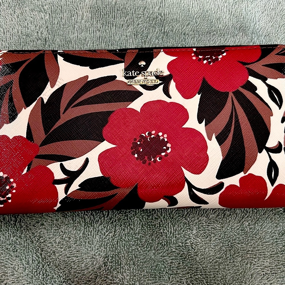 Kate Spade Continental Zip-Around Floral Wallet